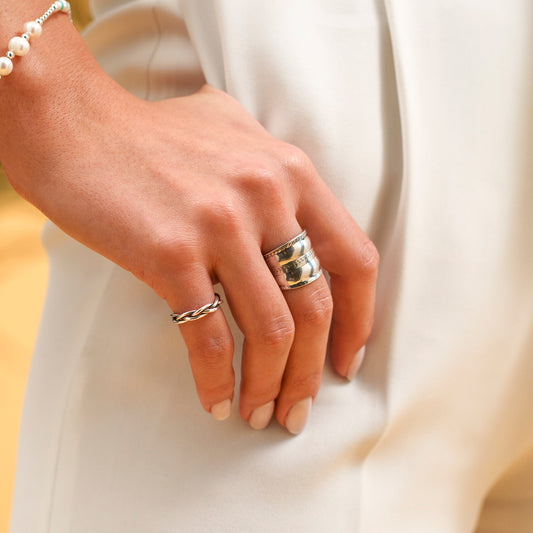 Anel Trabalhado 3 Tranças