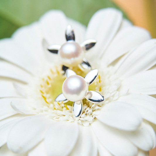 Brincos Blossom com Pérola Natural