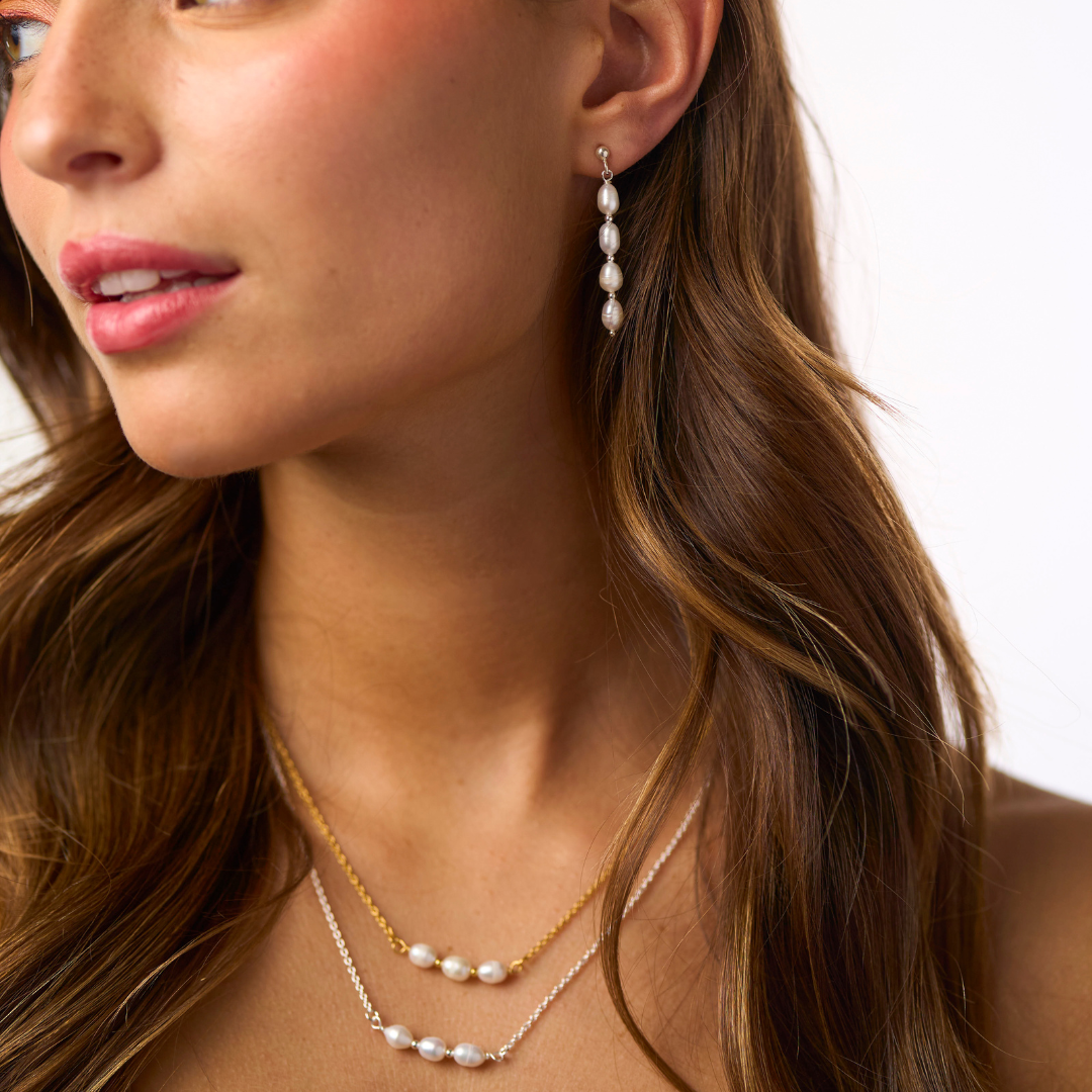 Brincos Danglé de Pérolas