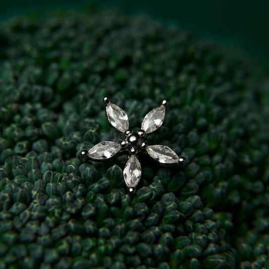 Brincos Flores Assimétricos