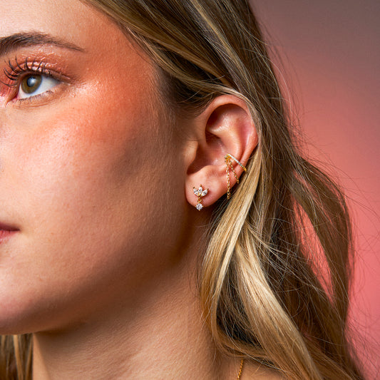 Earcuff Corrente Dupla