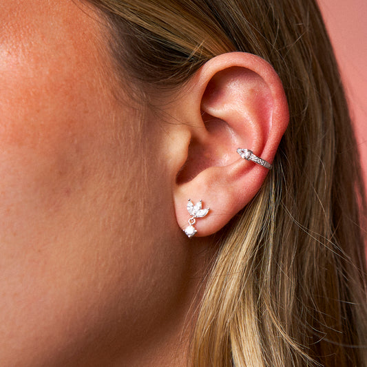 Earcuff Gota em Zircónia