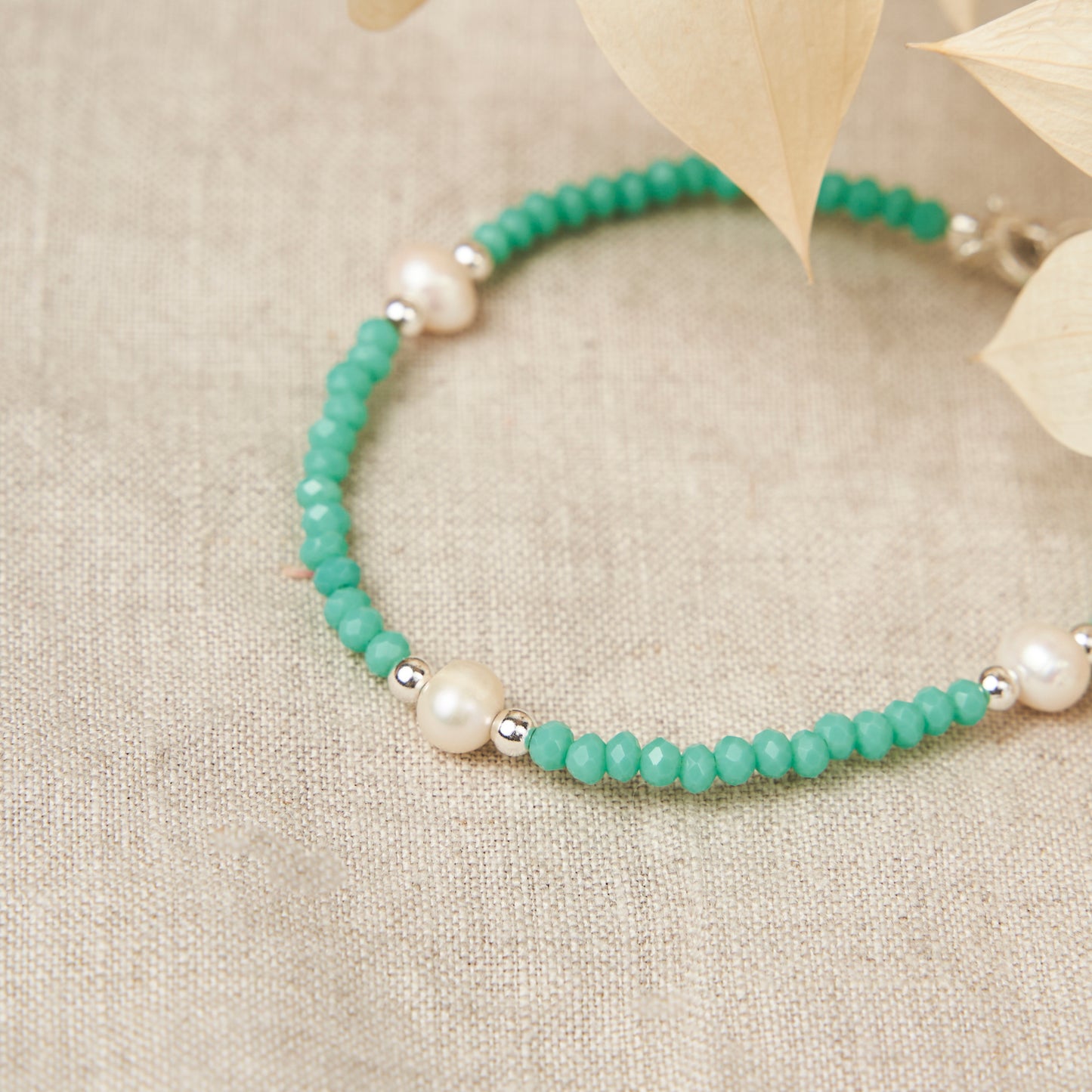 Pulseira Missangas e Pérolas Naturais