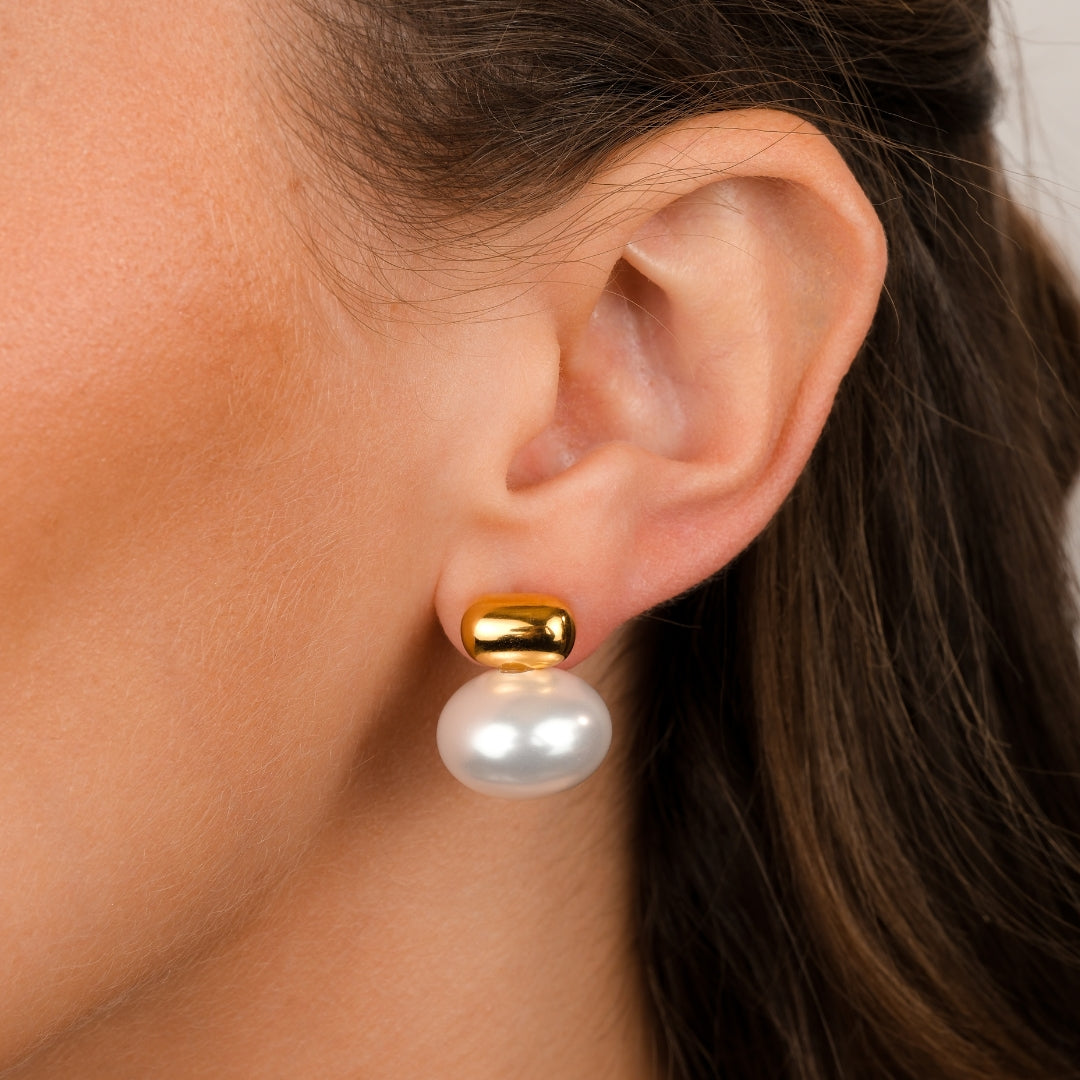 Brincos Golden Pearl