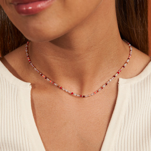 Colar Tons Vermelhos