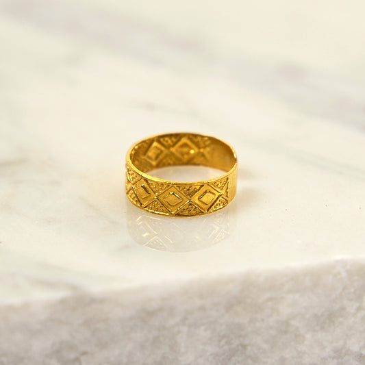 Anel Falange/Mindinho Geométrico