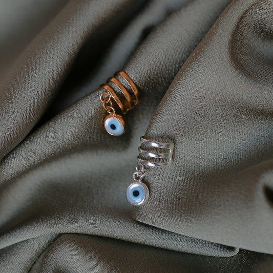 Earcuff Pendente Olho Madrepérola