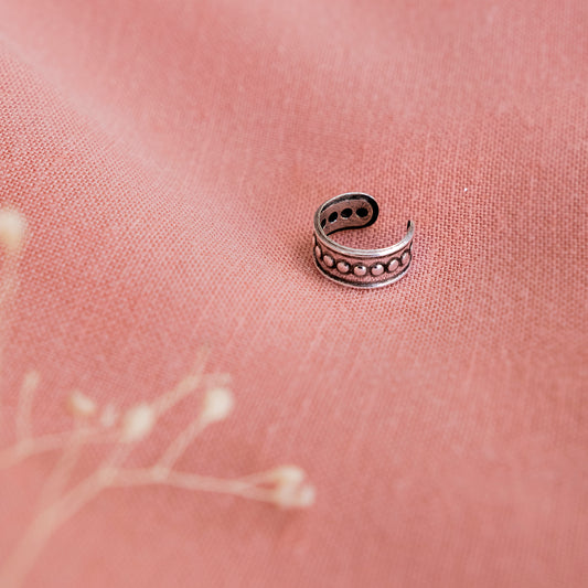 Earcuff com Bolinhas em Prata 025