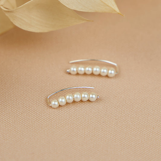 Brincos Corridos com Pérolas