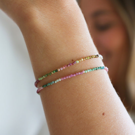 Pulseira Pedra Natural Lapidada - Turmalina
