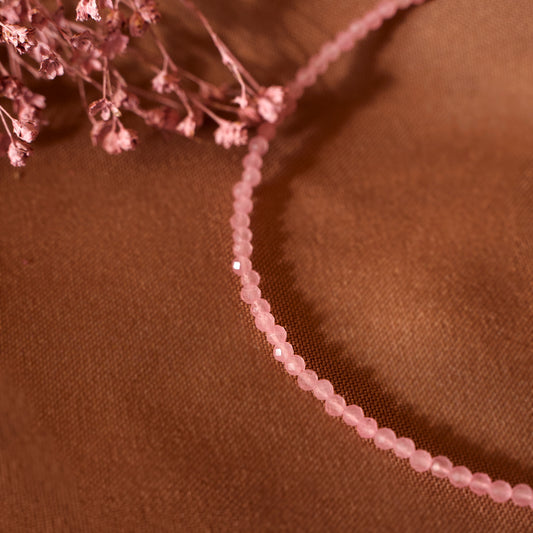 Colar Love Quartzo Rosa