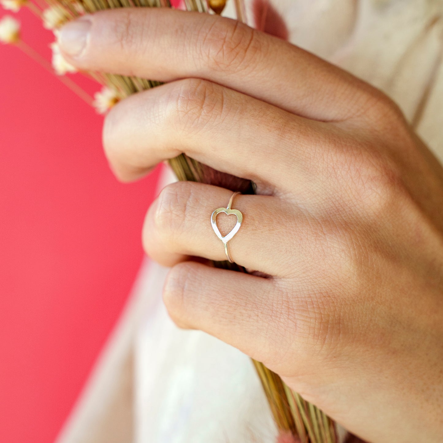 Anel Love Coração Horizontal