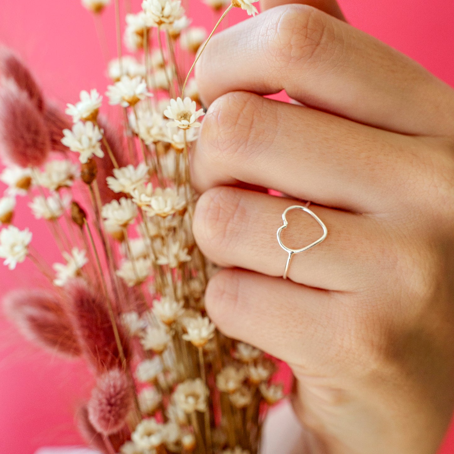 Anel Love Coração Fino