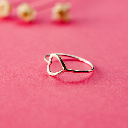Anel Love Coração Horizontal