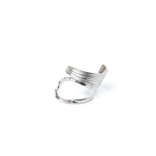 Anel Espiral Martelado Riscado