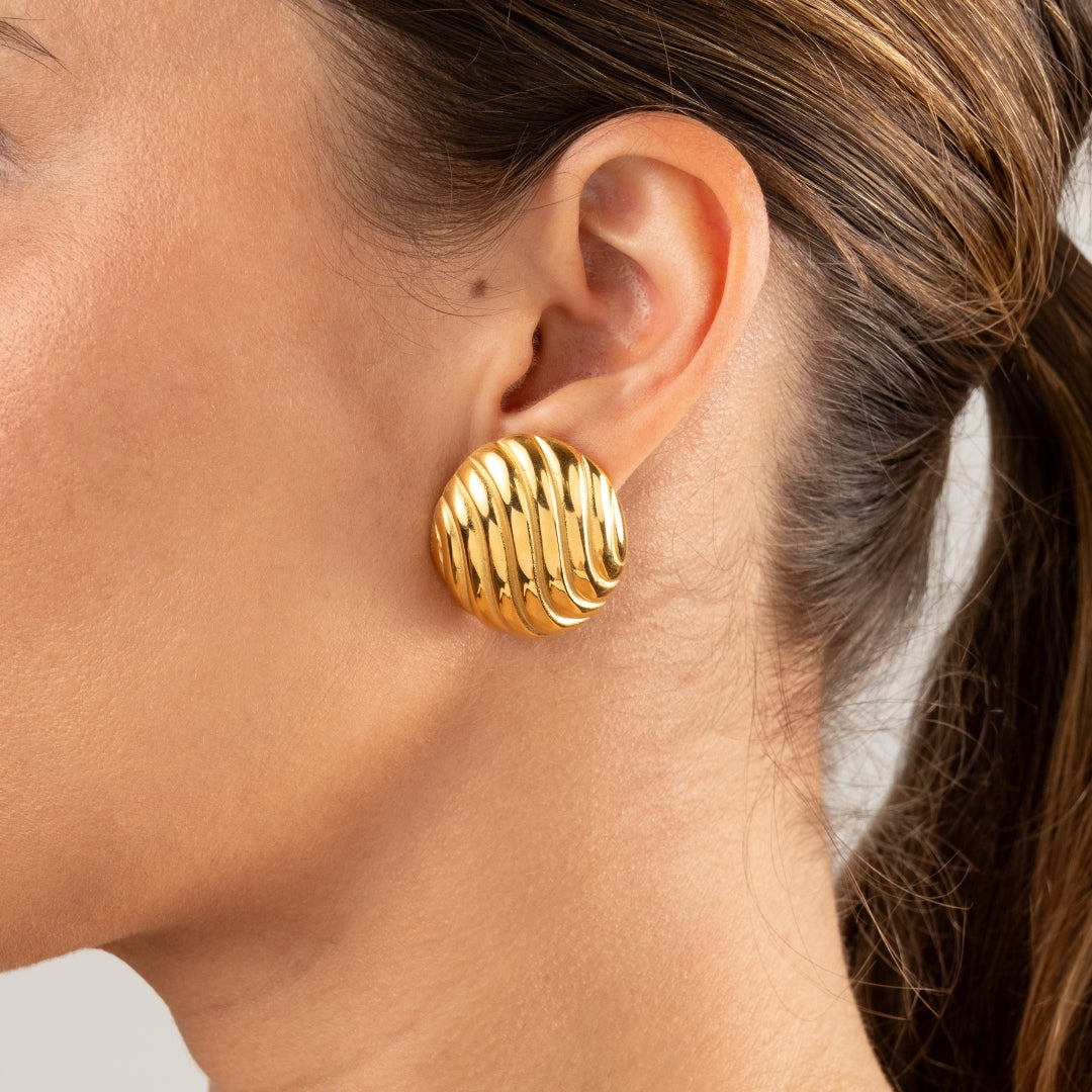Brincos Golden Wave