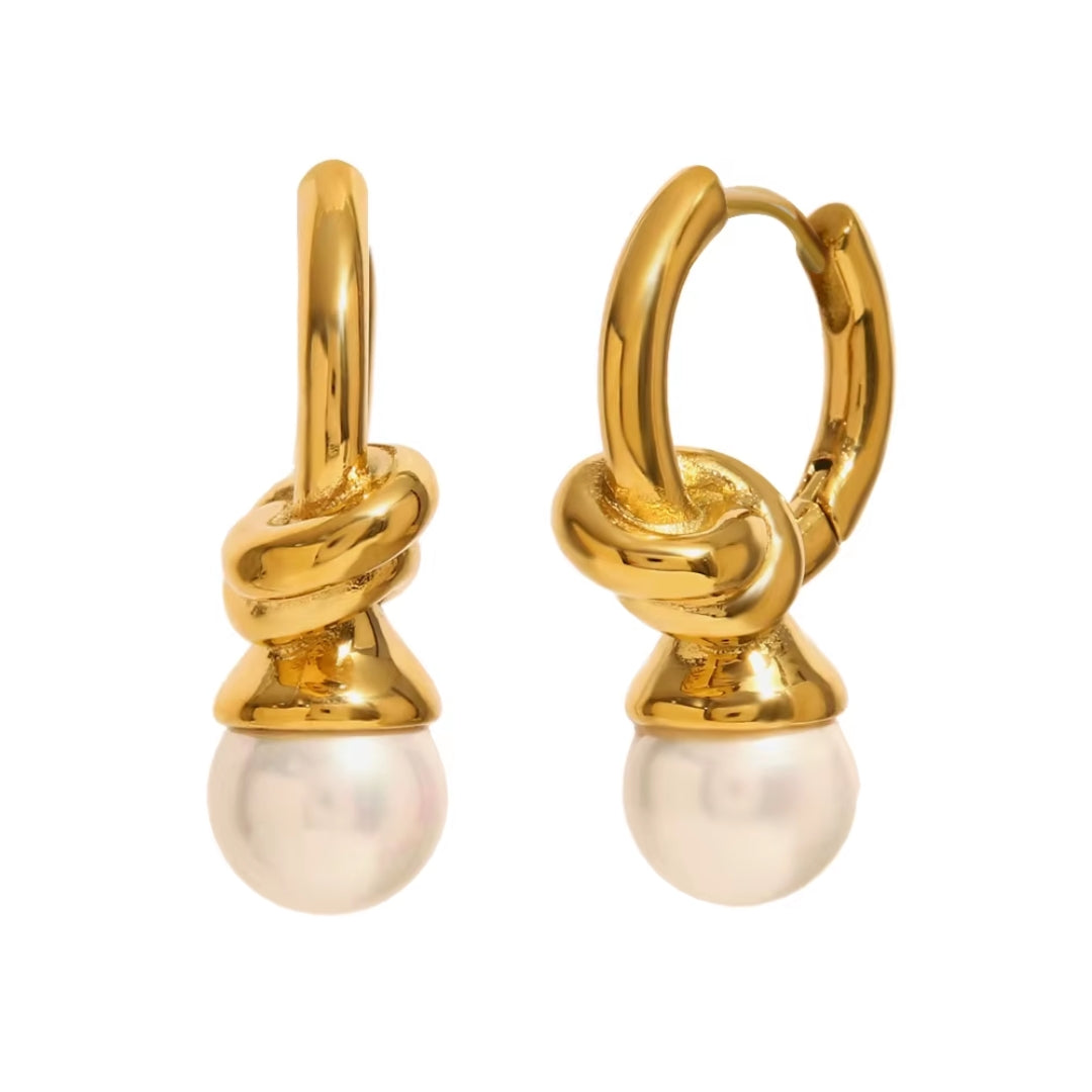 Brincos Twist & Pearl