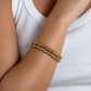 Pulseira Lumi bicolor e dourada em aço inoxidável elos amendoados coleção Fuse resistente à água.