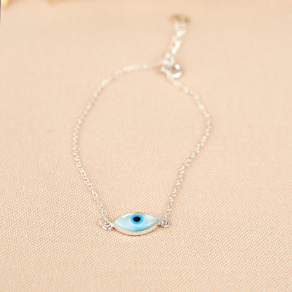 Pulseira Olho Turco Oval em Madrepérola